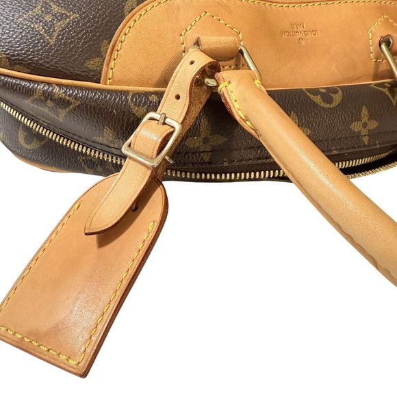 Louis Vuitton Monogram Deauville Brown Coated Canvas Handbag With Leather Trim & - Picture 12 of 15